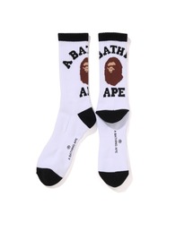 A BATHING APE(AxCVOGCv)COLLEGE SOCKS(\bNX/C)