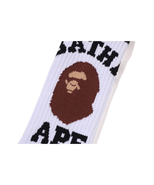 A BATHING APE(アベイシングエイプ)の「COLLEGE SOCKS(ソックス/靴下・メンズ・ブラック/ホワイト・LARGE/MEDIUM)」の3枚目の写真