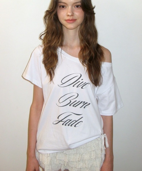 CRANK】LACE STRING OFF SHOULDER TOP（Tシャツ/カットソー