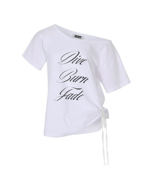 tシャツ 「CRANK」LACE STRING OFF SHOULDER TOP レディース CRANK】LACE STRING OFF SHOULDER TOP（Tシャツ/カットソー