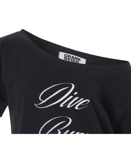 CRANK】LACE STRING OFF SHOULDER TOP（Tシャツ/カットソー