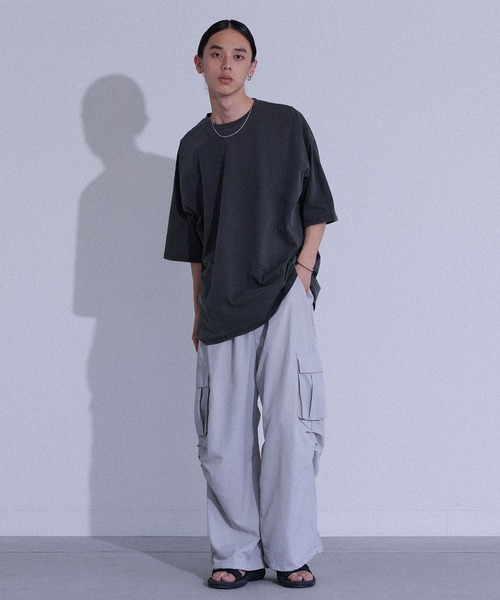 MDR(エムディアール)の「『カーブシームピグメント半袖Tシャツ』(Tシャツ/カットソー・メンズ・ブラウン/ブラック・L/M)」の8枚目の写真
