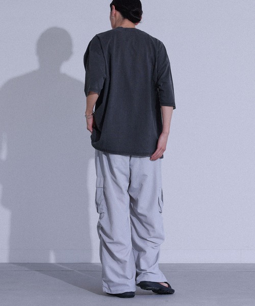 MDR(エムディアール)の「『カーブシームピグメント半袖Tシャツ』(Tシャツ/カットソー・メンズ・ブラウン/ブラック・L/M)」の10枚目の写真