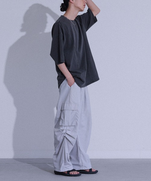 MDR(エムディアール)の「『カーブシームピグメント半袖Tシャツ』(Tシャツ/カットソー・メンズ・ブラウン/ブラック・L/M)」の11枚目の写真