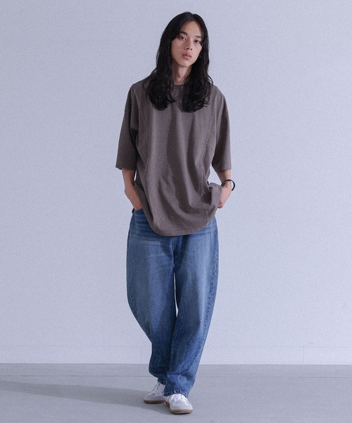 MDR(エムディアール)の「『カーブシームピグメント半袖Tシャツ』(Tシャツ/カットソー・メンズ・ブラウン/ブラック・L/M)」の16枚目の写真