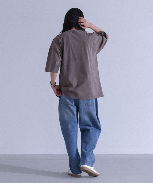 MDR(エムディアール)の「『カーブシームピグメント半袖Tシャツ』(Tシャツ/カットソー・メンズ・ブラウン/ブラック・L/M)」の17枚目の写真
