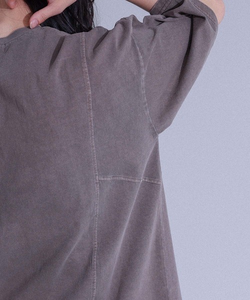 MDR(エムディアール)の「『カーブシームピグメント半袖Tシャツ』(Tシャツ/カットソー・メンズ・ブラウン/ブラック・L/M)」の21枚目の写真