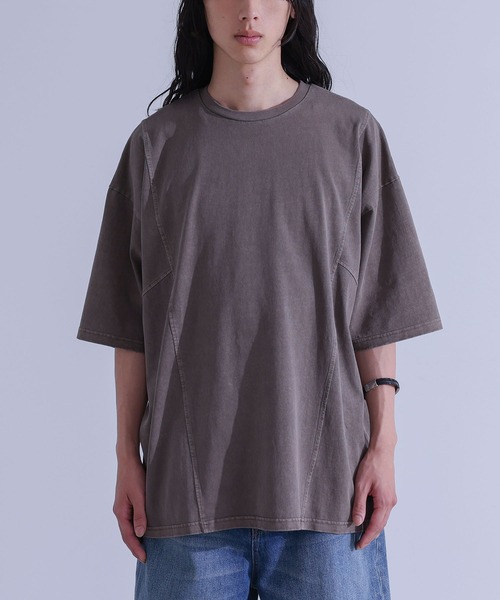 MDR(エムディアール)の「『カーブシームピグメント半袖Tシャツ』(Tシャツ/カットソー・メンズ・ブラウン/ブラック・L/M)」の18枚目の写真