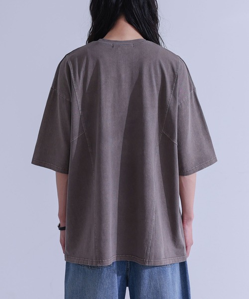 MDR(エムディアール)の「『カーブシームピグメント半袖Tシャツ』(Tシャツ/カットソー・メンズ・ブラウン/ブラック・L/M)」の20枚目の写真