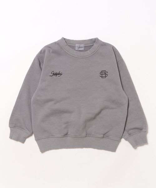 GROOVY COLORS(グルービーカラーズ)の「Overdye Sweat Shirt(スウェット・キッズ・グレー・125/115)」の2枚目の写真