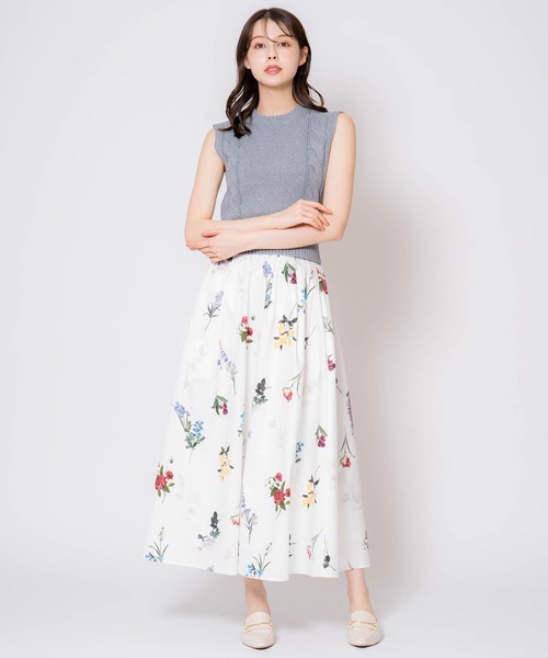 NOELA(ノエラ)の「ケーブルノースリニット(ニット/セーター・レディース・ネイビー/オフホワイト/グレー・フリー)」の20枚目の写真