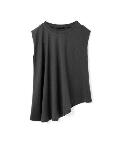 mizuiroind(ミズイロインド)の「mizuiro ind クルーネックアシンメトリープルオーバー(Tシャツ/カットソー・レディース・ブルー/チャコールグレー/ブラック/オフホワイト・FREE)」の5枚目の写真
