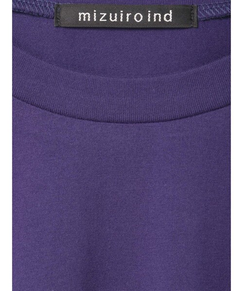 mizuiroind(ミズイロインド)の「mizuiro ind クルーネックアシンメトリープルオーバー(Tシャツ/カットソー・レディース・ブルー/チャコールグレー/ブラック/オフホワイト・FREE)」の7枚目の写真