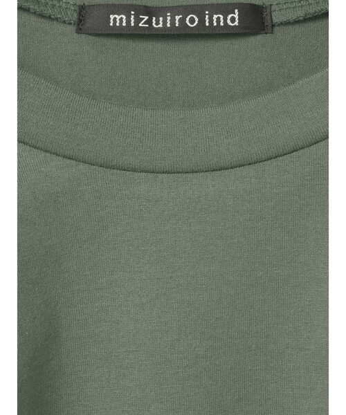 mizuiroind(ミズイロインド)の「mizuiro ind クルーネックアシンメトリープルオーバー(Tシャツ/カットソー・レディース・ブルー/チャコールグレー/ブラック/オフホワイト・FREE)」の8枚目の写真