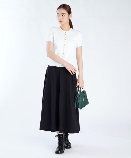 agnes b.（アニエスベー）の「コットン ロング フレアスカート ”Milaine”（スカート・レディース・ネイビー・2/1）」の5枚目の写真