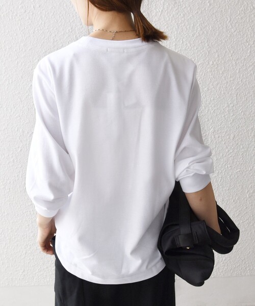 LACOSTE(ラコステ)の「【SHIPS any別注】LACOSTE:〈洗濯機可能〉ピケ クルーネック ロンT 26AW(Tシャツ/カットソー・レディース・ホワイト/ネイビー/ワイン・ONE SIZE)」の8枚目の写真