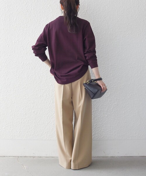 LACOSTE(ラコステ)の「【SHIPS any別注】LACOSTE:〈洗濯機可能〉ピケ クルーネック ロンT 26AW(Tシャツ/カットソー・レディース・ホワイト/ネイビー/ワイン・ONE SIZE)」の13枚目の写真