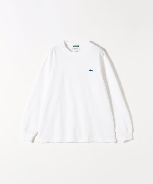 tシャツ 「SHIPS any別注」LACOSTE:「洗濯機可能」ピケ クルーネック ロンT 25AW レディース 予約》【SHIPS any別注】LACOSTE:〈洗濯機可能〉ピケ クルー