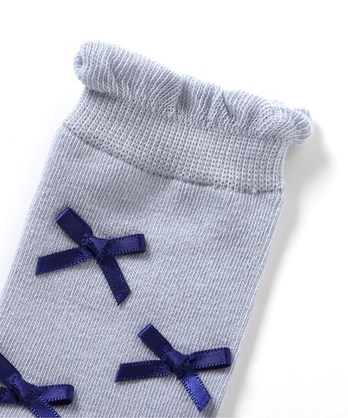 Ampersand（アンパサンド）の「リボンソックス（ソックス/靴下・キッズ・サックスブルー/ベージュ/アイボリー・12/15 /18/21）」の4枚目の写真