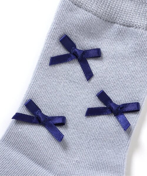 Ampersand（アンパサンド）の「リボンソックス（ソックス/靴下・キッズ・サックスブルー/ベージュ/アイボリー・12/15 /18/21）」の5枚目の写真