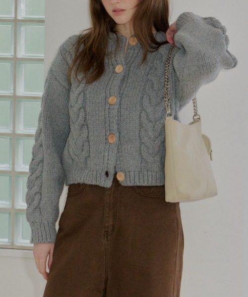 GIUNON（ジウノン）の「2way heart chain bag / 2wayハートチェーンバッグ（ショルダーバッグ・レディース・ブラック/クリーム/ブルー/ブラウン・FREE）」の14枚目の写真