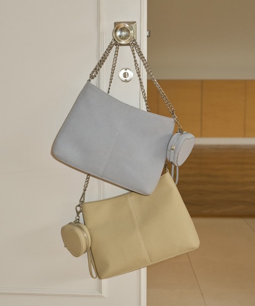GIUNON ショルダーバッグ ブラウン 2way heart chain bag / 2wayハートチェーンバッグ（ショルダー