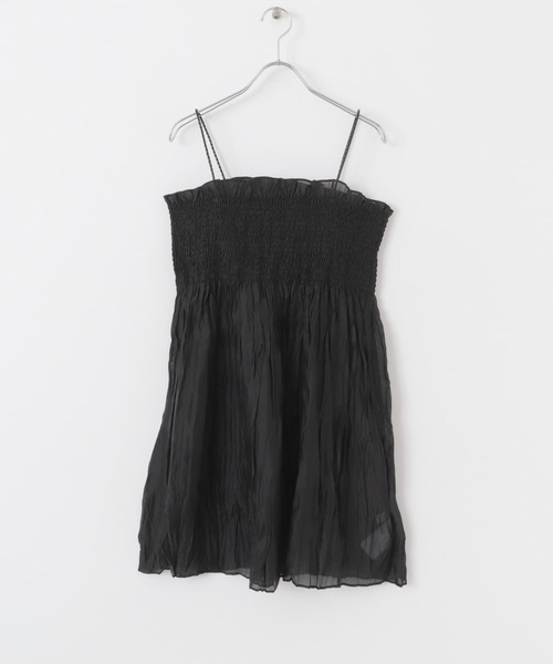 SENSE OF PLACE by URBAN RESEARCH（センスオブプレイスバイアーバンリサーチ）の「シャーリングプリーツミニワンピース（ワンピース・レディース・アイボリー/ブラック/ブラウン・ONE）」の20枚目の写真