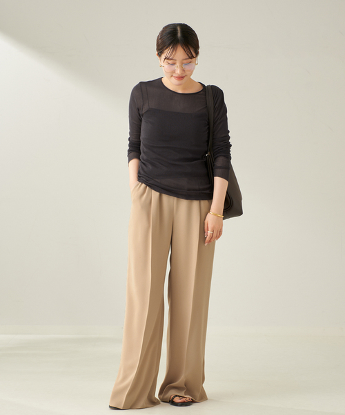 追加》Mesh Sheer ロンT 4（Tシャツ/カットソー）｜Plage