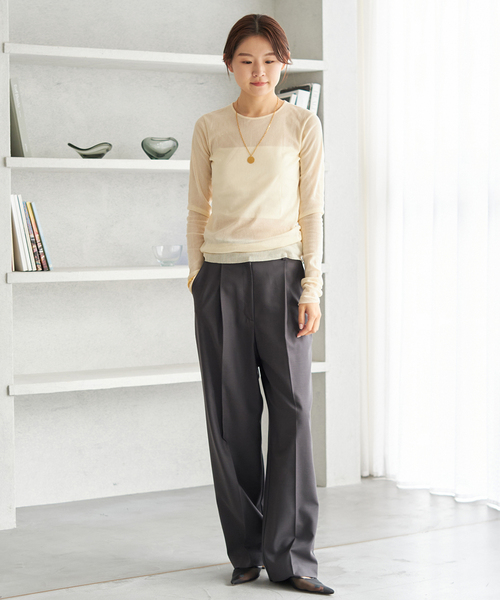 【新品】Plage Mesh Sheer ロンT ブラック 中古・古着通販】Plage (プラージュ) Mesh Sheer ロンT ブラック