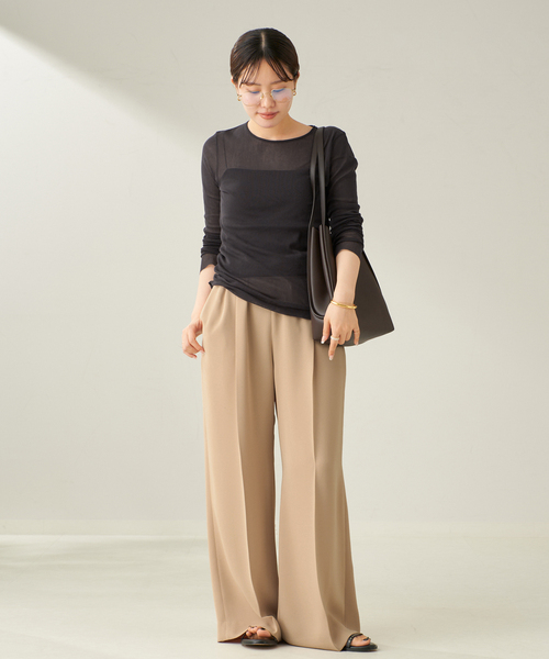 追加》Mesh Sheer ロンT 4（Tシャツ/カットソー）｜Plage（プラージュ