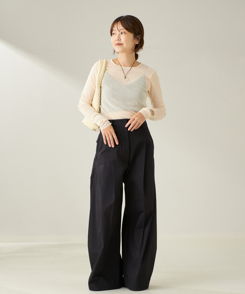 追加》Mesh Sheer ロンT 4（Tシャツ/カットソー）｜Plage