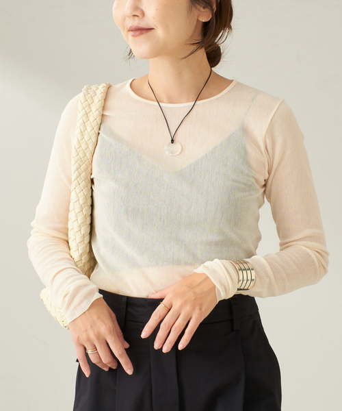 【7月末まで売切り希望さま専用】Plage Mesh Sheer ロンT 追加》Mesh Sheer ロンT 4（Tシャツ／カットソー）｜Plage