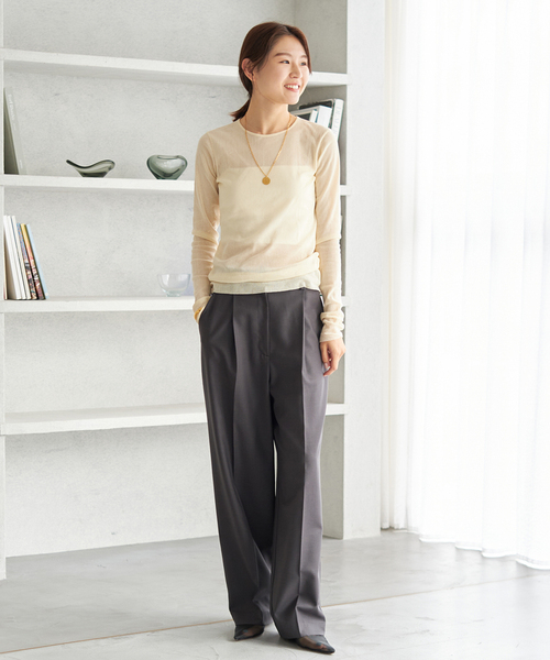 Plage Mesh Sheer ロンT 追加》Mesh Sheer ロンT 4（Tシャツ／カットソー）｜Plage