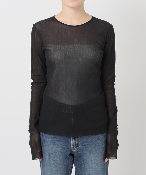 plage(プラージュ)の「《追加》Mesh Sheer ロンT 4(Tシャツ/カットソー・レディース・アイボリー/チャコールグレー/ホワイト・FREE)」の12枚目の写真