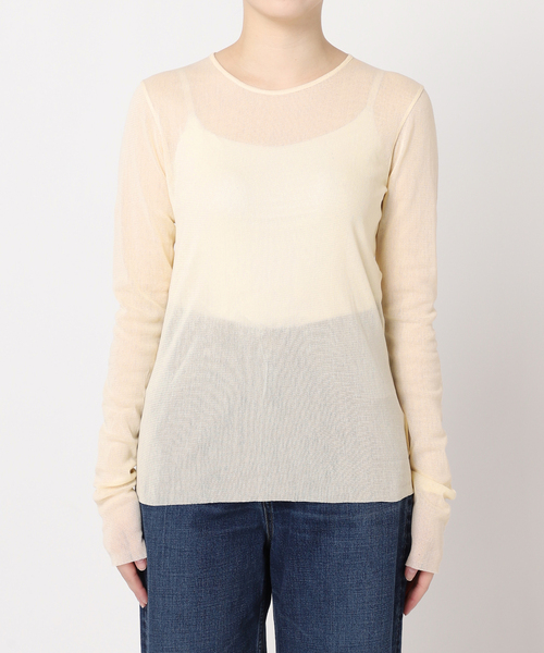 追加》Mesh Sheer ロンT 4（Tシャツ/カットソー）｜Plage