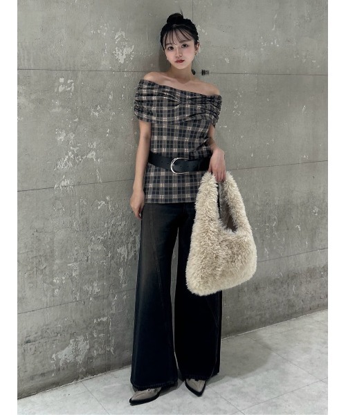 SLY（スライ）の「SIMPLY WIDE BELT シンプリーワイド ベルト（ベルト・レディース・ブラック・FREE）」の9枚目の写真