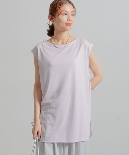 セール】【汗染み防止】ベーシックノースリーブプルオーバー（Tシャツ