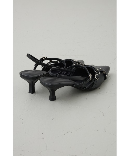 AZUL by moussy（アズールバイマウジー）の「ポインテッドベルトデザインパンプス（パンプス・レディース・ブラウン/ブラック・SMALL/MEDIUM/LARGE）」の7枚目の写真