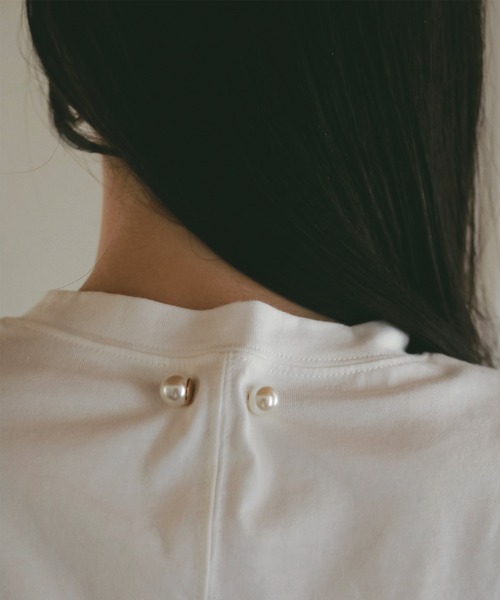 EIMY ISTOIRE(エイミーイストワール)の「ウエストタックノースリトップス(Tシャツ/カットソー・レディース・ブラック/ベージュ/ピンク/ホワイト・F)」の9枚目の写真