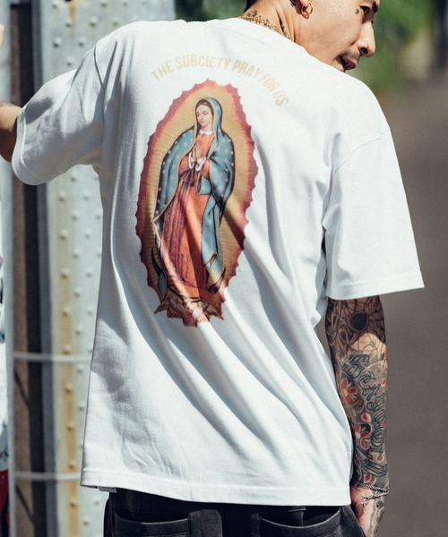 Subciety（サブサエティ）の「Maria tee（Tシャツ/カットソー・メンズ・ブラック/ホワイト・MEDIUM/SMALL/XX-LARGE/X-LARGE/LARGE）」の2枚目の写真