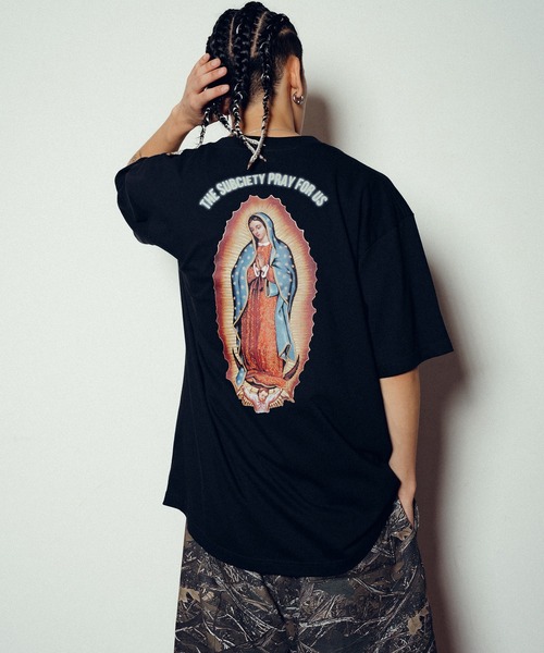 Subciety（サブサエティ）の「Maria tee（Tシャツ/カットソー・メンズ・ブラック/ホワイト・MEDIUM/SMALL/XX-LARGE/X-LARGE/LARGE）」の7枚目の写真