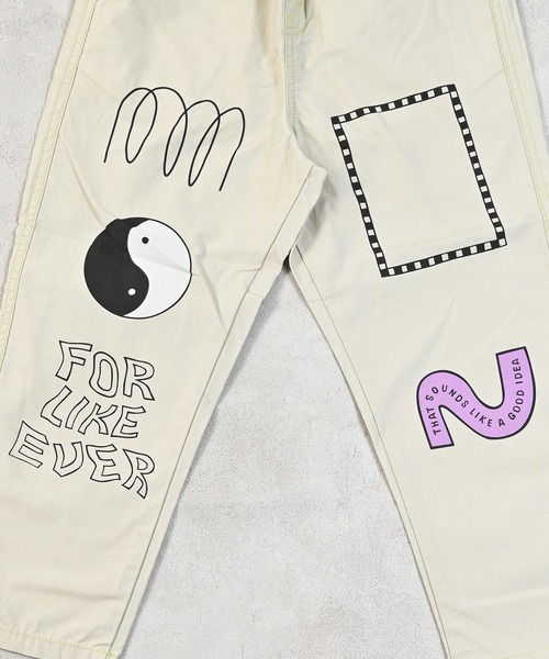 MARKEY'S（マーキーズ）の「ツイルプリントパンツ（チノパンツ・キッズ・オフホワイト/ブラック/ライトピンク/オリーブ・140/130/100/95/90/80/110/150/120）」の13枚目の写真
