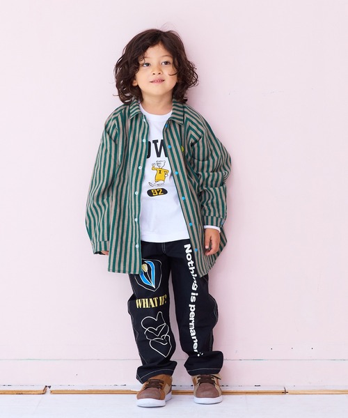 MARKEY'S（マーキーズ）の「ツイルプリントパンツ（チノパンツ・キッズ・オフホワイト/ブラック/ライトピンク/オリーブ・140/130/100/95/90/80/110/150/120）」の21枚目の写真