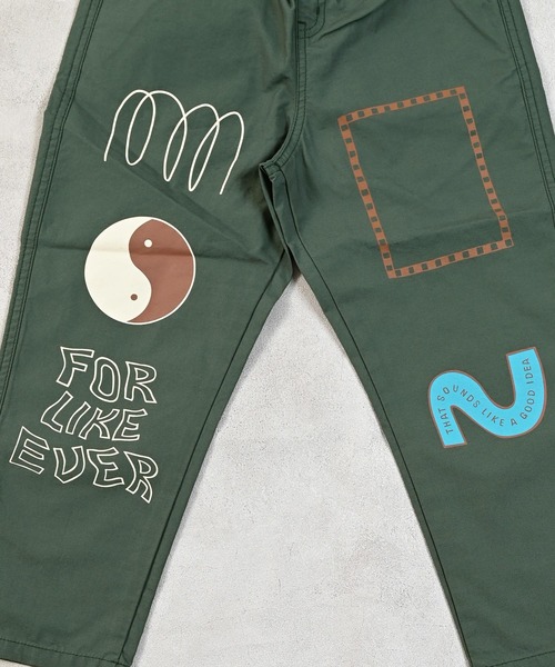 MARKEY'S（マーキーズ）の「ツイルプリントパンツ（チノパンツ・キッズ・オフホワイト/ブラック/ライトピンク/オリーブ・140/130/100/95/90/80/110/150/120）」の6枚目の写真