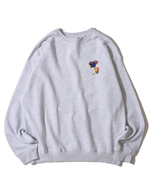 VISION STREET WEAR（ヴィジョンストリートウェア）の「【VISION STREET WEAR】オリジナルグラフィック スケーターベアー クルーネックスウェットプルオーバー（スウェット・レディース・チャコールグレー/ワインレッド/ライトグレー・LARGE/MEDIUM/X-LARGE）」の12枚目の写真