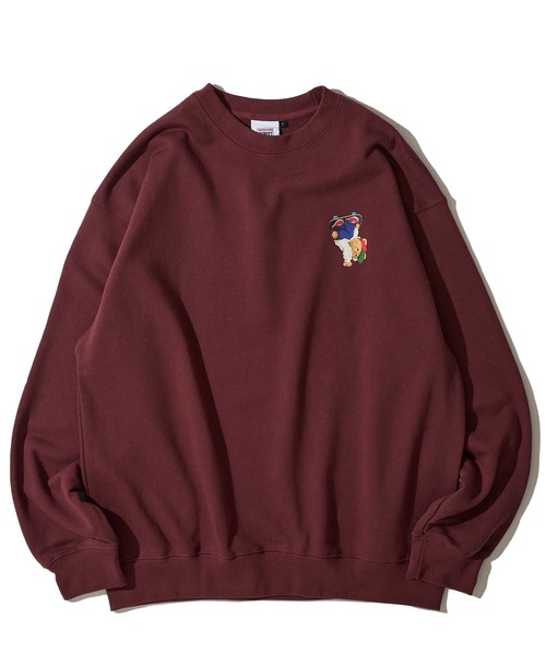 VISION STREET WEAR（ヴィジョンストリートウェア）の「【VISION STREET WEAR】オリジナルグラフィック スケーターベアー クルーネックスウェットプルオーバー（スウェット・レディース・チャコールグレー/ワインレッド/ライトグレー・LARGE/MEDIUM/X-LARGE）」の10枚目の写真