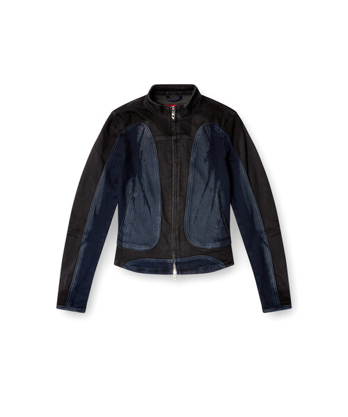 DIESEL(ディーゼル)の「ウィメンズ デニムブルゾン DE-MORNY-S(デニムジャケット・レディース・ブラック×ブルー・X-SMALL/SMALL/MEDIUM)」の6枚目の写真