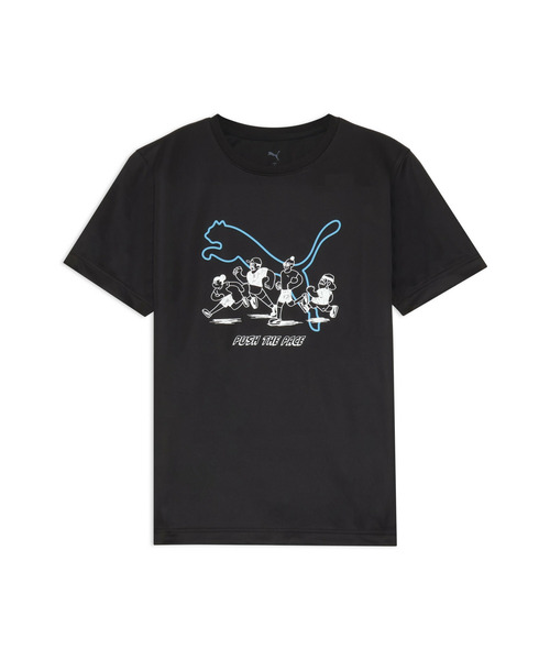 PUMA（プーマ）の「PUMA プーマ メンズ ランニング グラフィック メッシュ 半袖 Tシャツ（Tシャツ/カットソー・メンズ・レッド系その他/ブラック・XX-LARGE/MEDIUM/X-LARGE/LARGE/SMALL）」の7枚目の写真