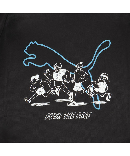 PUMA（プーマ）の「PUMA プーマ メンズ ランニング グラフィック メッシュ 半袖 Tシャツ（Tシャツ/カットソー・メンズ・レッド系その他/ブラック・XX-LARGE/MEDIUM/X-LARGE/LARGE/SMALL）」の4枚目の写真