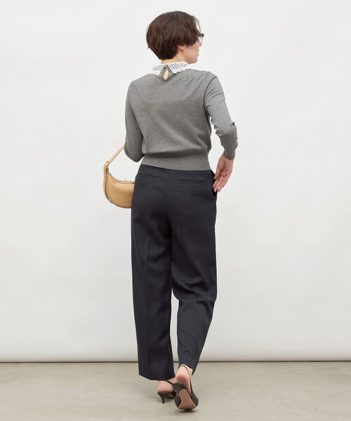 NOLLEY’S(ノーリーズ)の「《セットアップ対応》ウォッシャブルウール調セミワイドパンツ(その他パンツ・レディース・ネイビー/ベージュ/ブラウン・38/36/34/40)」の14枚目の写真